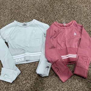 Ryderwear Women's Crop Tops - Gray and Pink